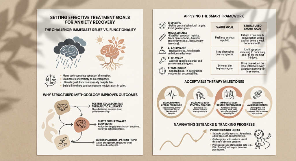 Setting effective treatment goals for anxiety recovery