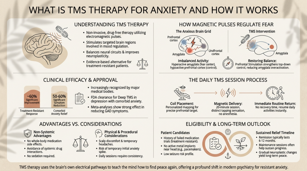 What is TMS therapy for anxiety and how it works