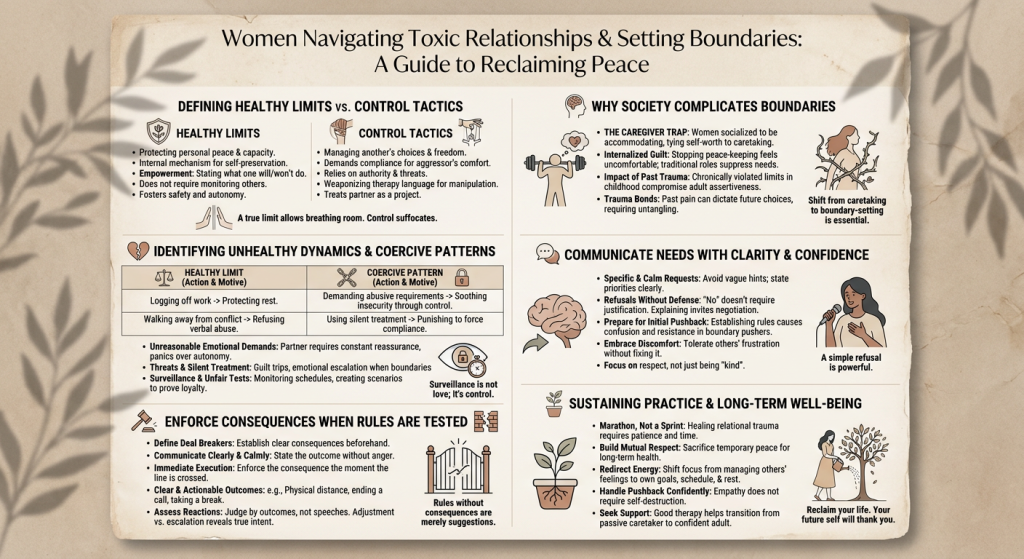 Women Navigating Toxic Relationships and Setting Boundaries