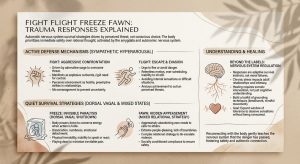 Fight Flight Freeze Fawn Trauma Responses Explained