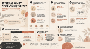 An infographic about Internal Family Systems Therapy for Addictions Overview